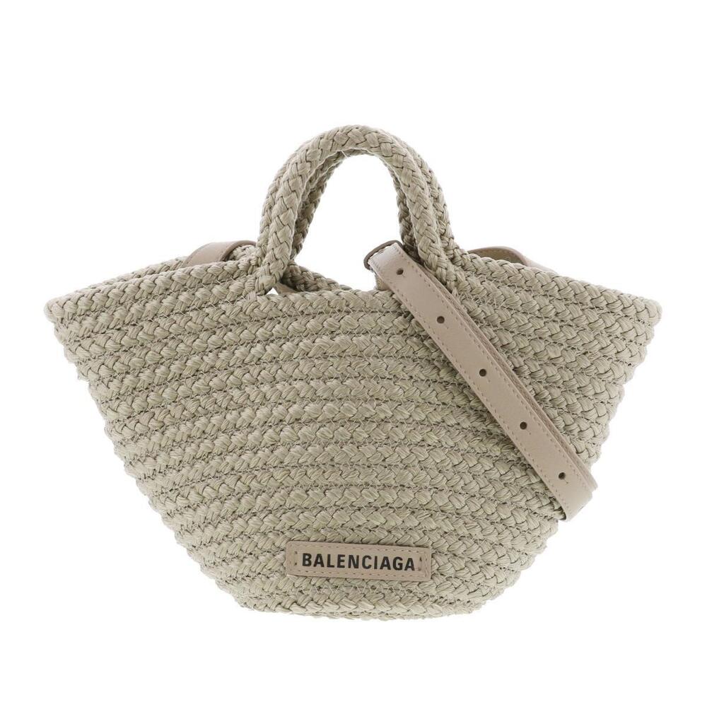 BALENCIAGA Ibiza Handbag Shoulder Bag Tote Basket Khaki Green